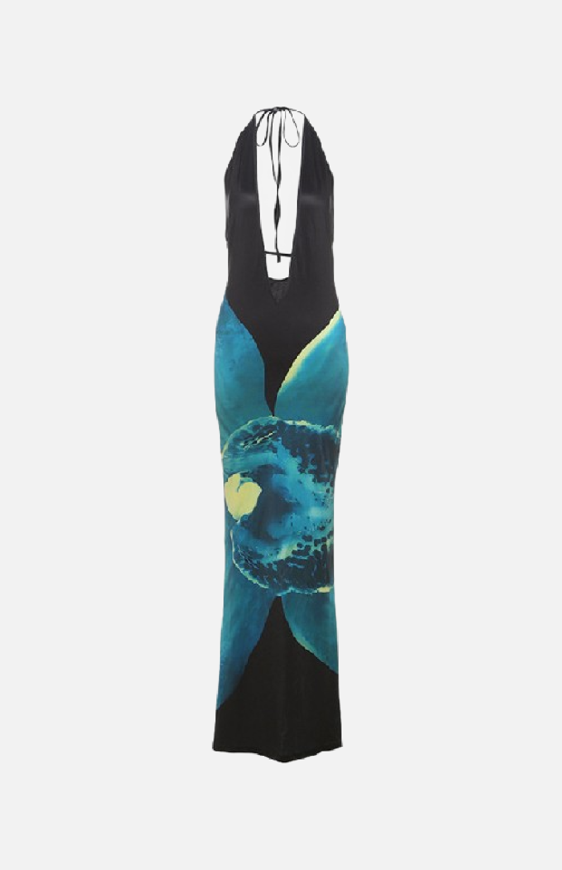 Villa Blvd Midnight Floral Deep-V Dress