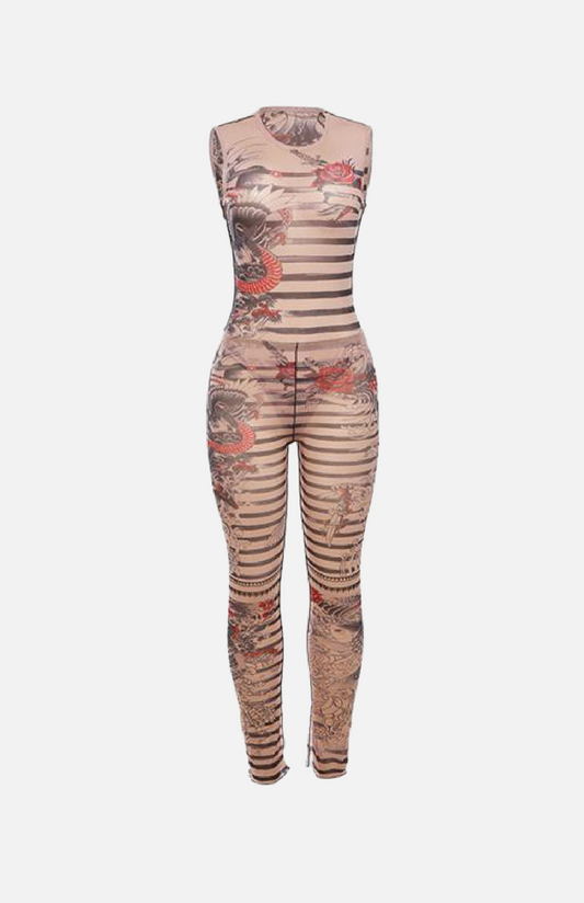 Villa Blvd Striped Ink Floral Set