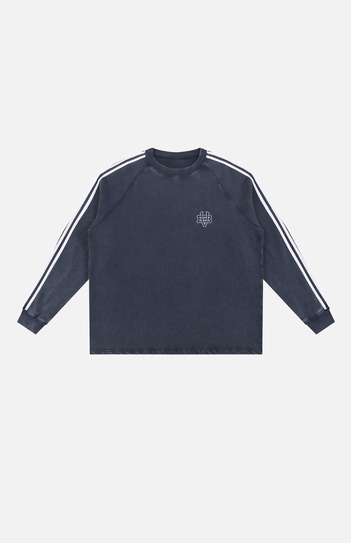 Villa Blvd Bold Vintage Washed Striped Sweatshirt