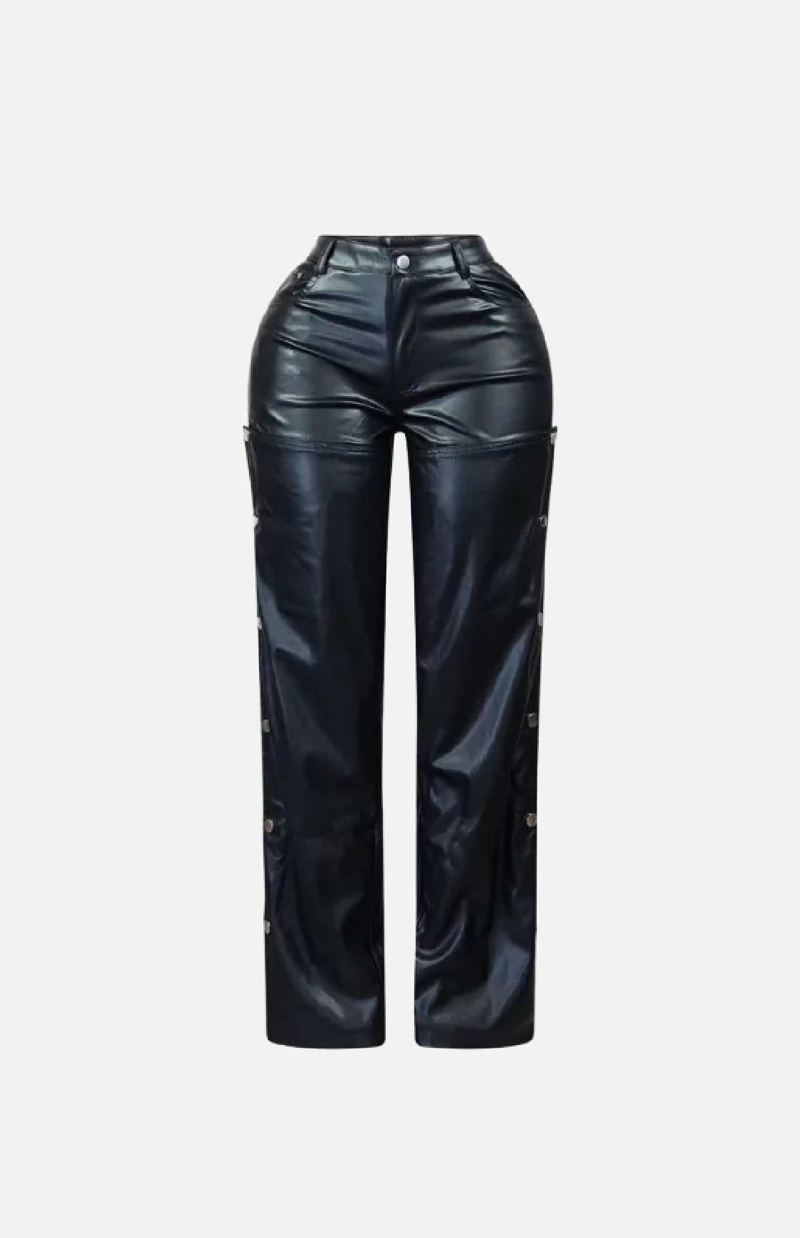 Villa Blvd Leather Snap Hollow Pants