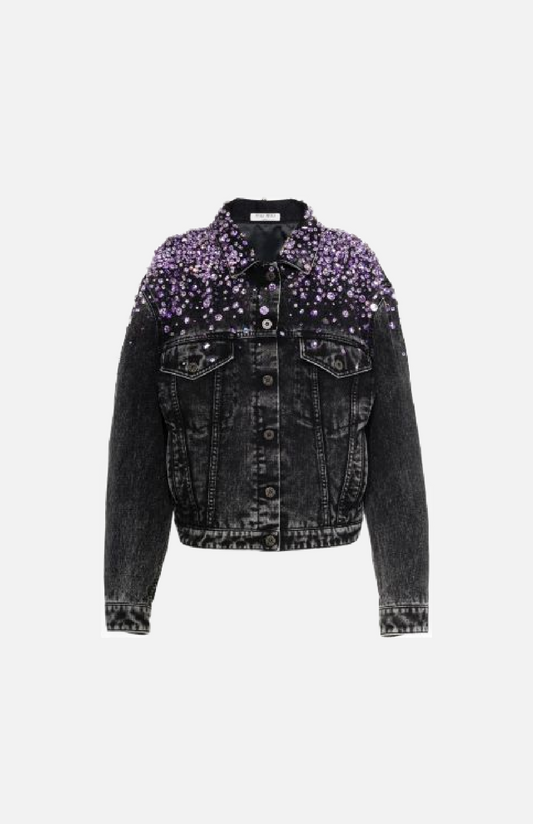 Villa Blvd Vintage Crystal Denim Jacket ☛ Multiple Colors Available ☚