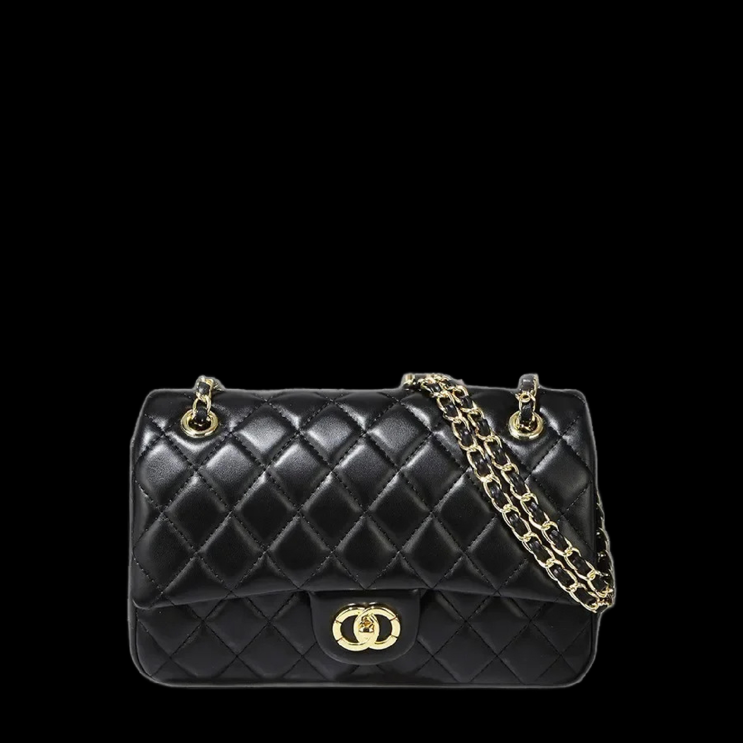 Villa Blvd Diamond Grid Chain Handbag