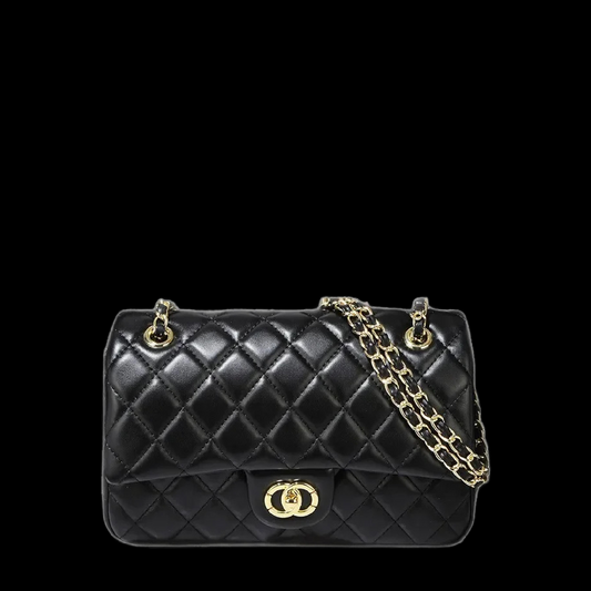 Villa Blvd Diamond Grid Chain Handbag