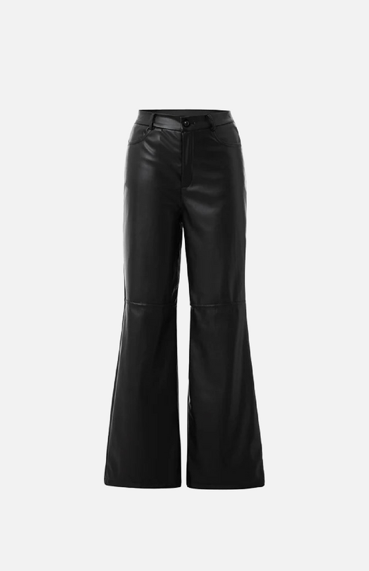 Villa Blvd Leather Flare Pants