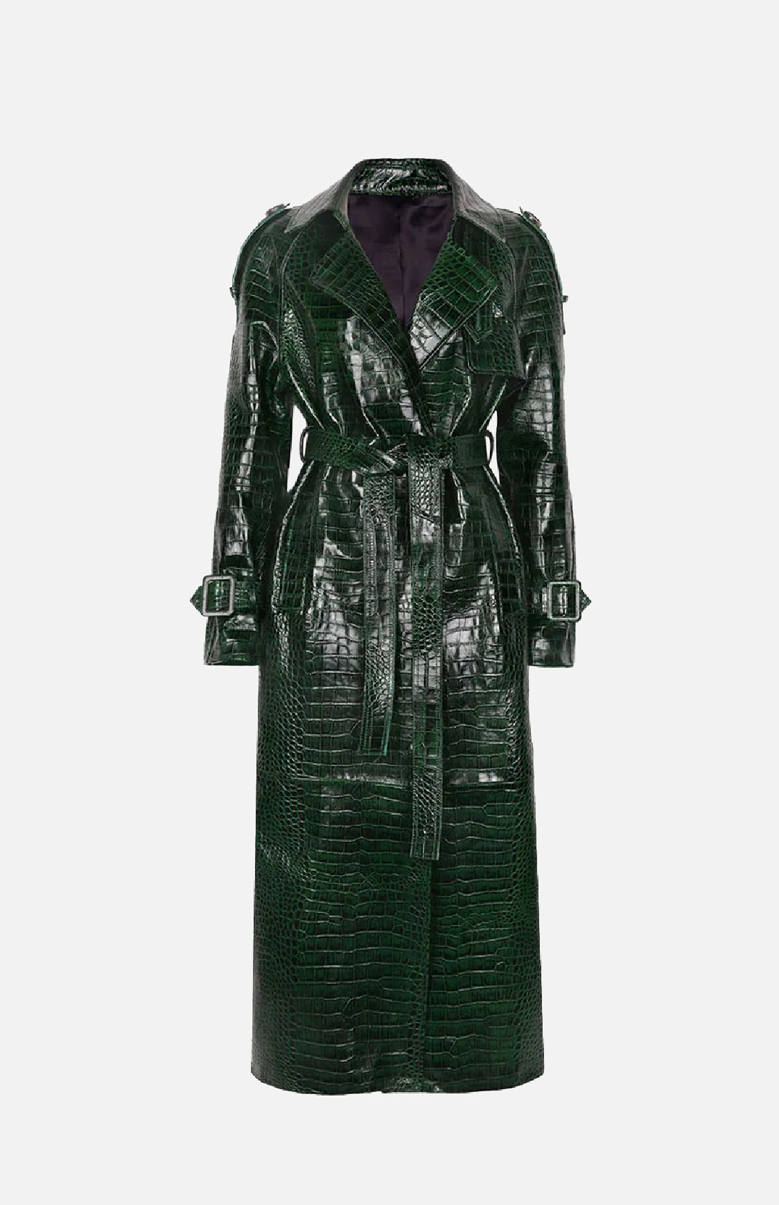 Villa Blvd Leather Serpentine Trench Coat ☛ Multiple Colors Available ☚