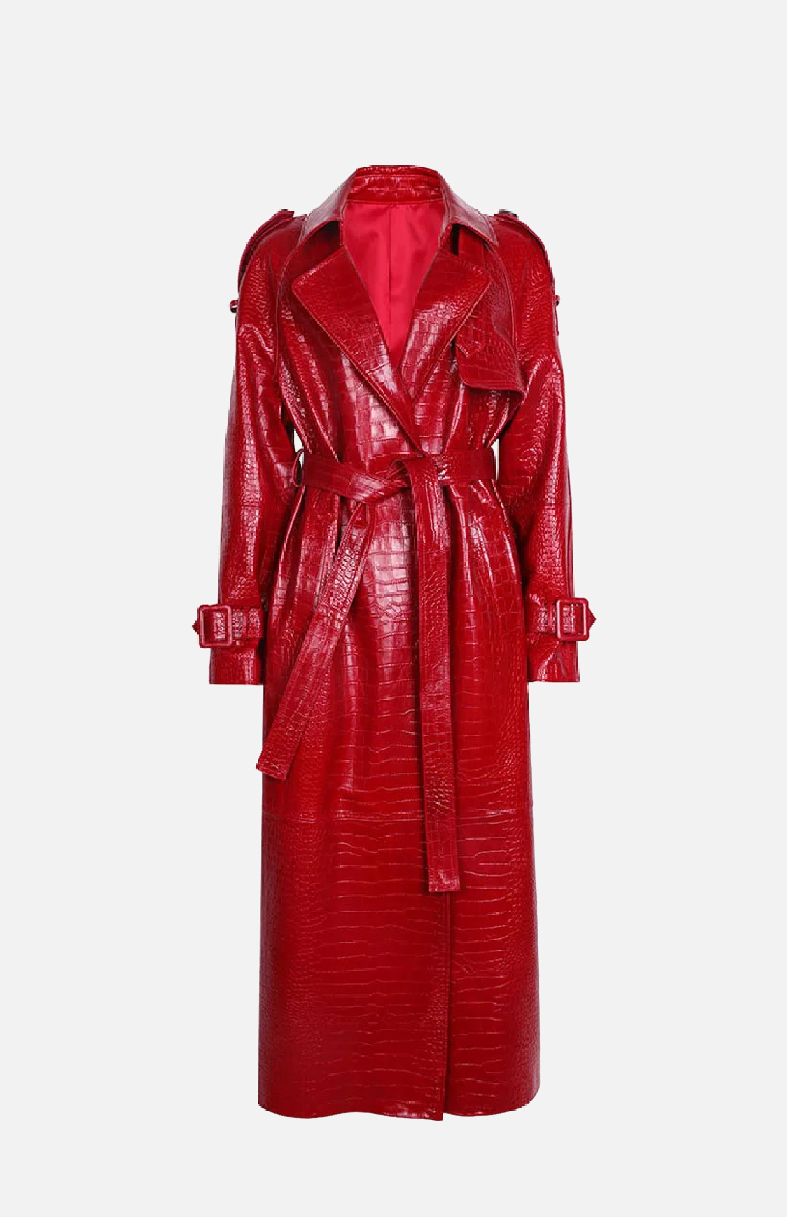 Villa Blvd Leather Serpentine Trench Coat ☛ Multiple Colors Available ☚