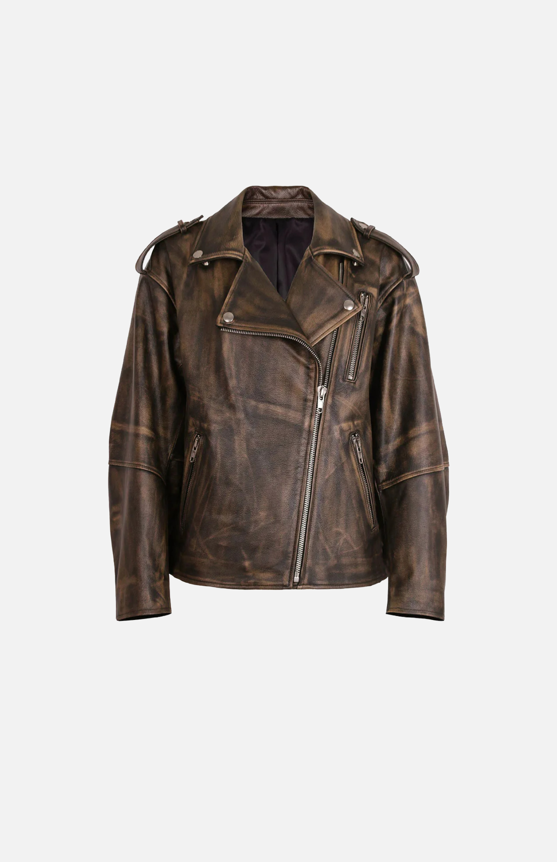 Villa Blvd Leather Marble Jacket