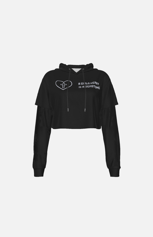 Villa Blvd ⱯPEX Diamond GEMSTONE Mesh Sleeve Hoodie