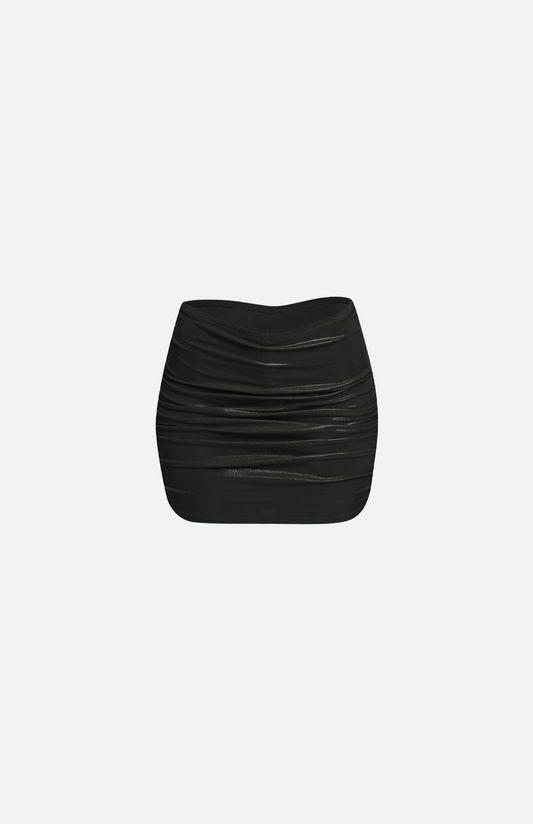 Villa Blvd Ruched Foiled Skirt ☛ Multiple Colors Available ☚