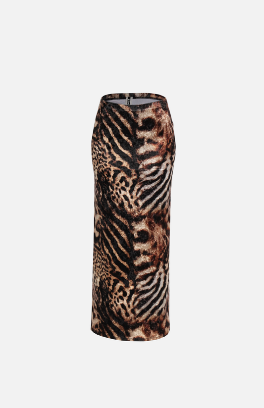 Villa Blvd Wild ONE Velvet Maxi Skirt