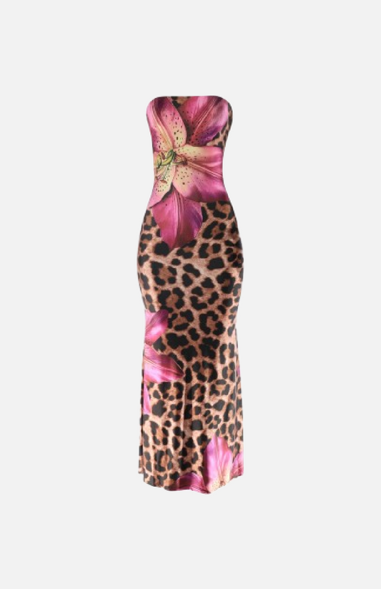 Villa Blvd Wild Fleur Bandeau Dress