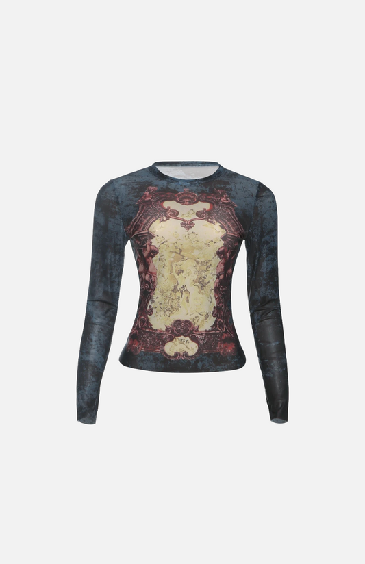 Villa Blvd Vintage Antique Mesh Tee