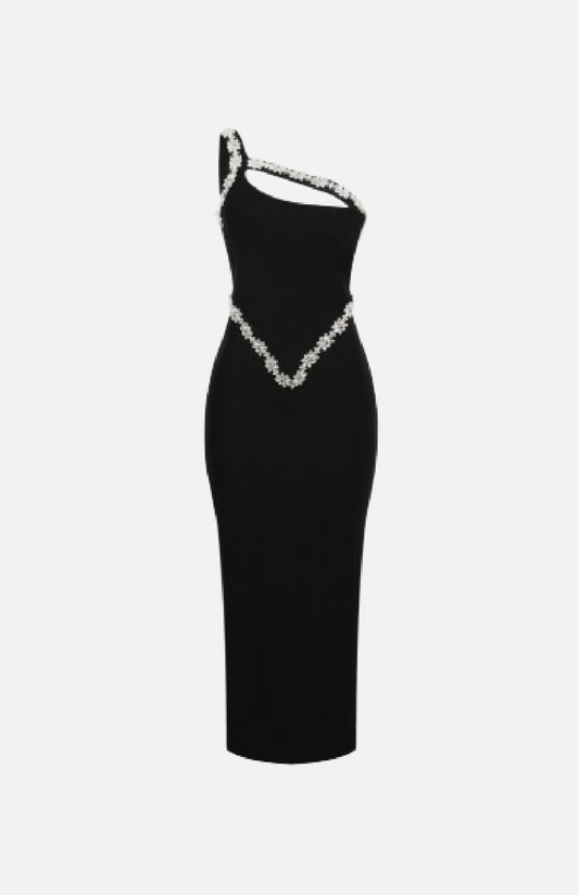 Villa Blvd Crystal Bandage Maxi Dress