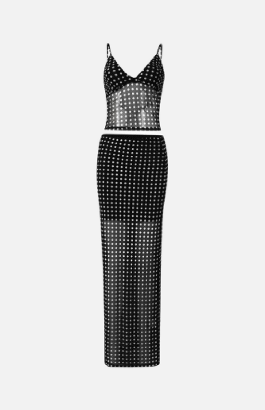 Villa Blvd Polka Dot Mesh Set