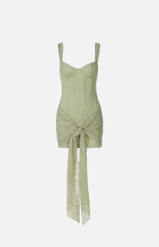 Villa Blvd Tie-Up Lace Camisole Dress
