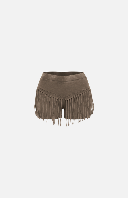 Villa Blvd Acid Washed Fringe Shorts ☛ Multiple Colors Available ☚