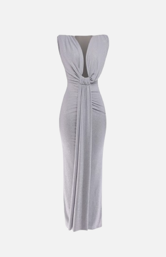 Villa Blvd Deep-V Drape Maxi Dress ☛ Multiple Colors Available ☚