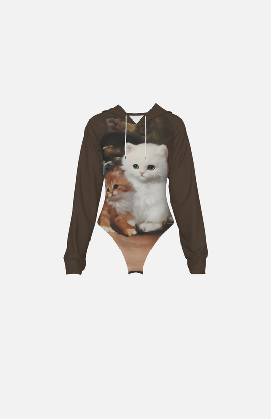 Villa Blvd Feline Hooded Bodysuit