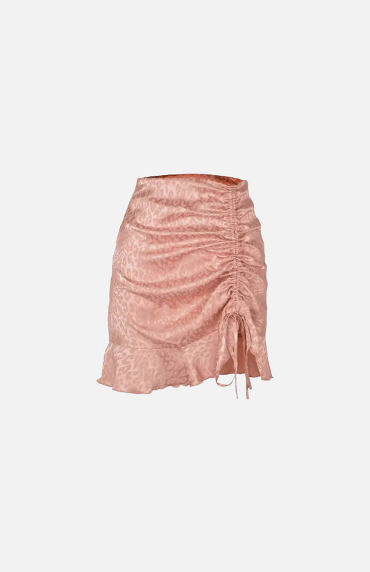 Villa Blvd Ruffle Jacquard Satin Skirt ☛ Multiple Colors Available ☚