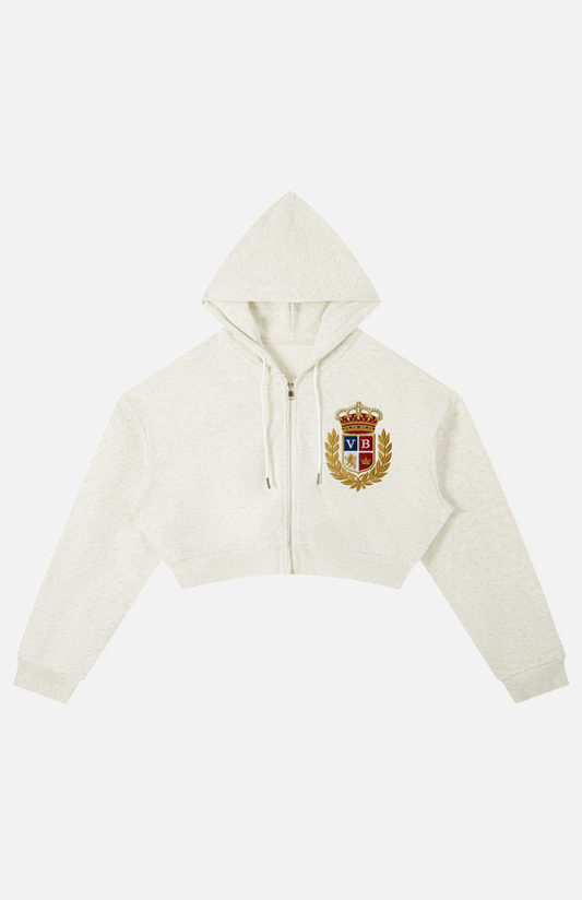 Villa Blvd Monarch Heritage Cropped & Zipped Hoodie ☛ Multiple Colors Available ☚