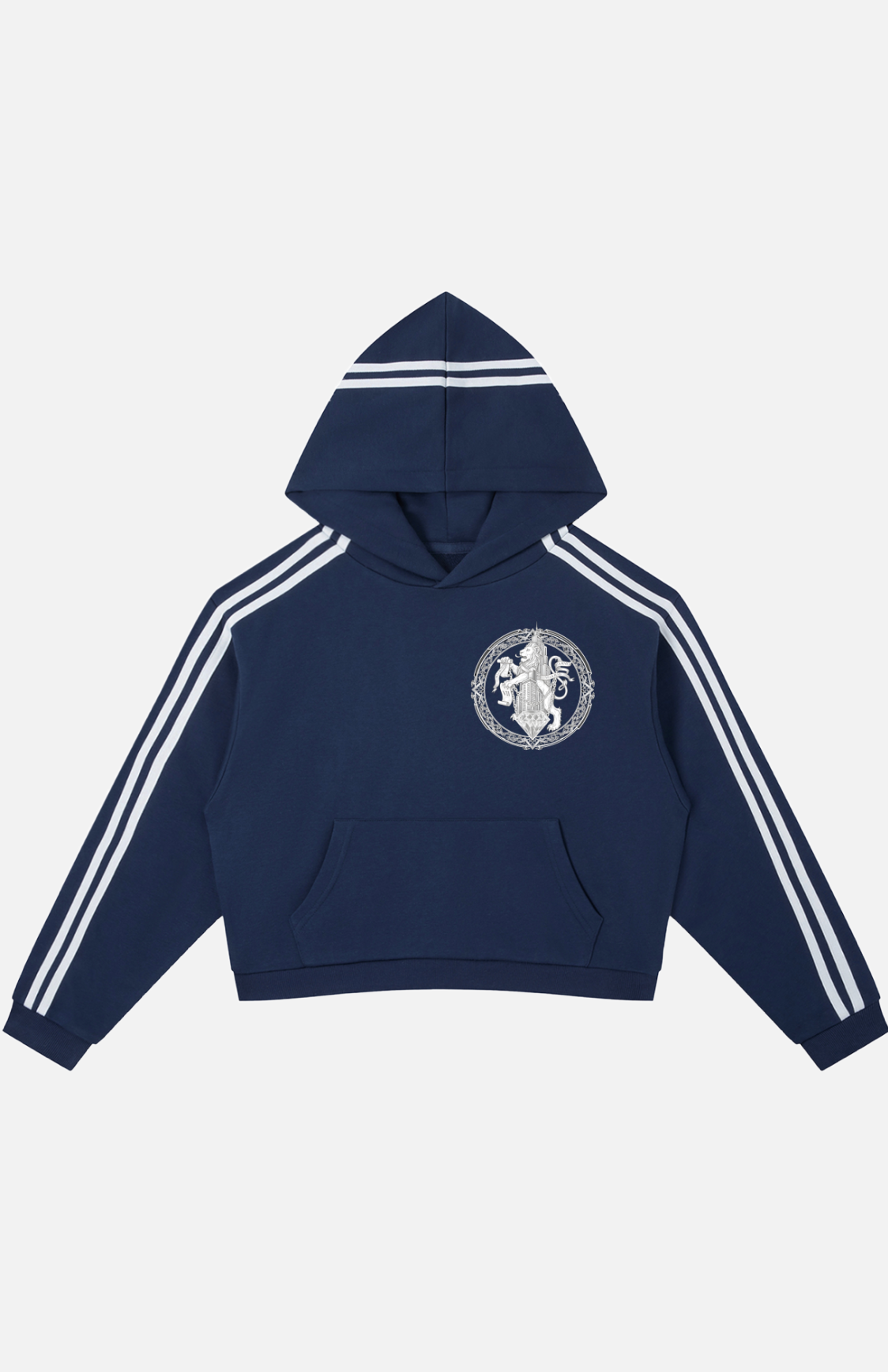 Villa Blvd The Lion's Seal Stripe Cropped Hoodie ☛ Multiple Colors Available ☚