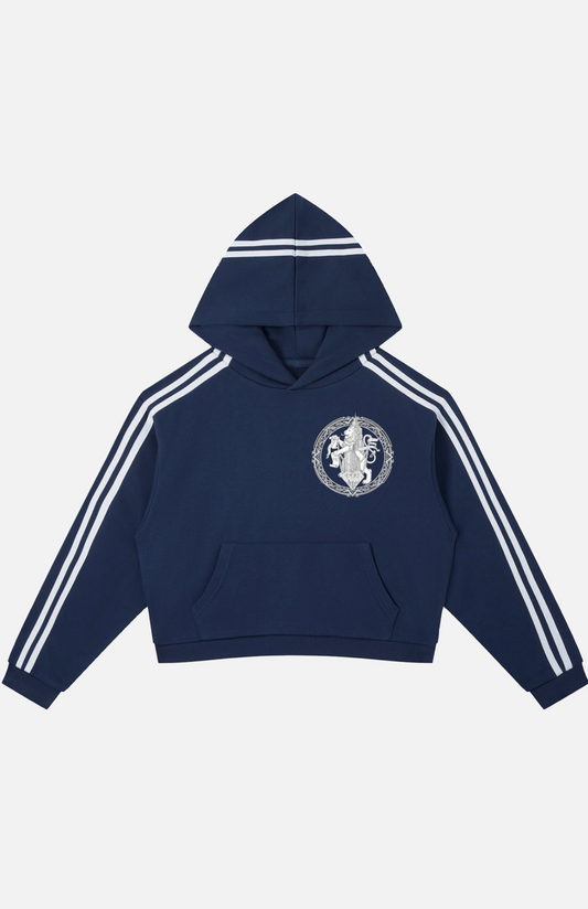 Villa Blvd The Lion's Seal Stripe Cropped Hoodie ☛ Multiple Colors Available ☚