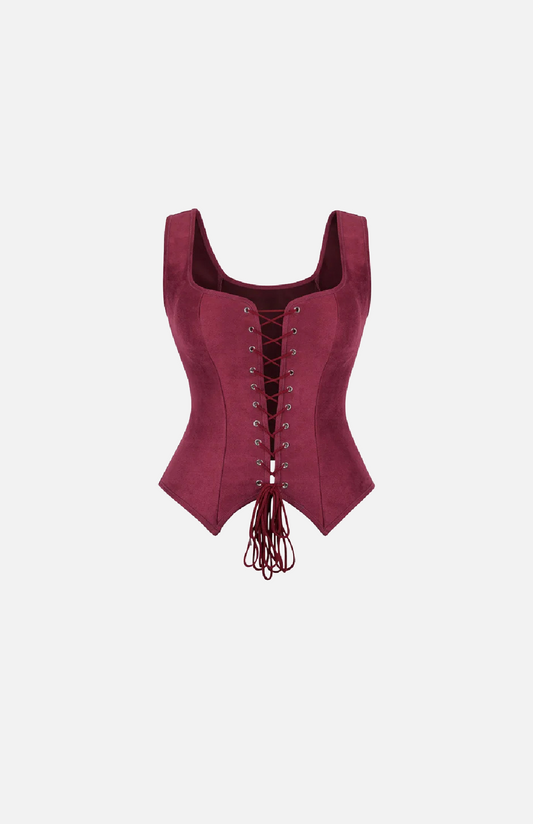 Villa Blvd Vintage Suede Corset ☛ Multiple Colors Available ☚