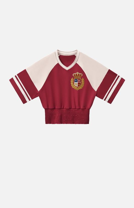 Villa Blvd Monarch Heritage Color-Block Ruched Shirt