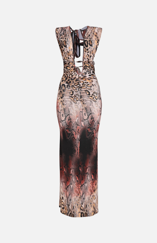 Villa Blvd Escape The Wild Maxi Dress