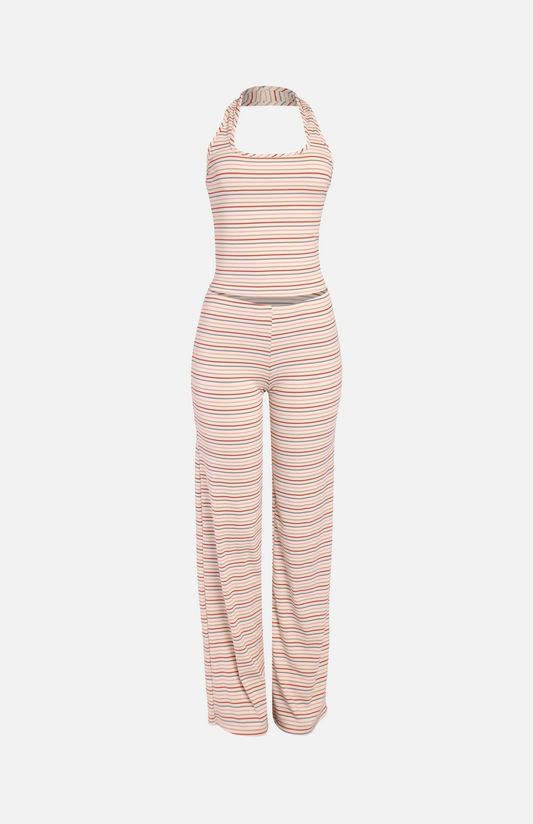 Villa Blvd Halter Stripe Pants Set ☛ Multiple Colors Available ☚