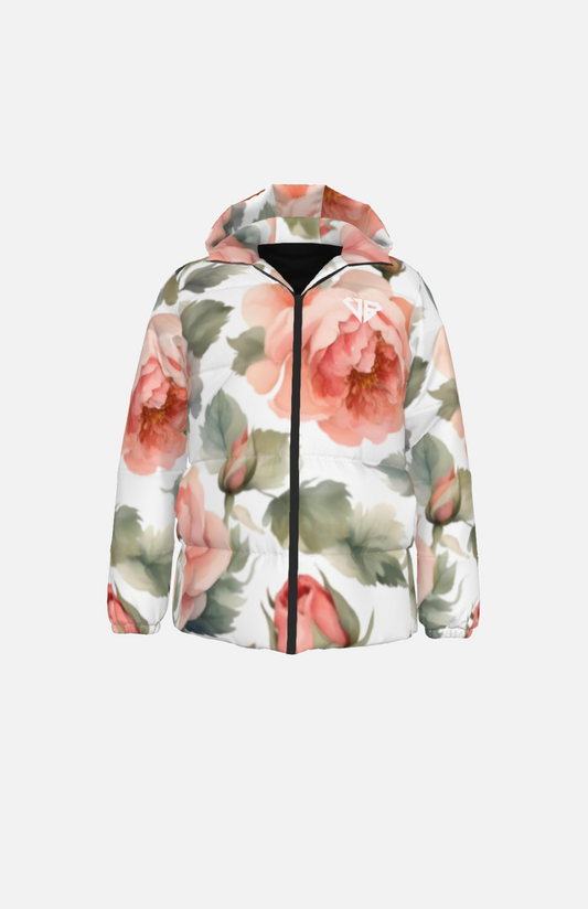 Villa Blvd ⱯPEX Diamond Blush Floral Accent Puffer Jacket