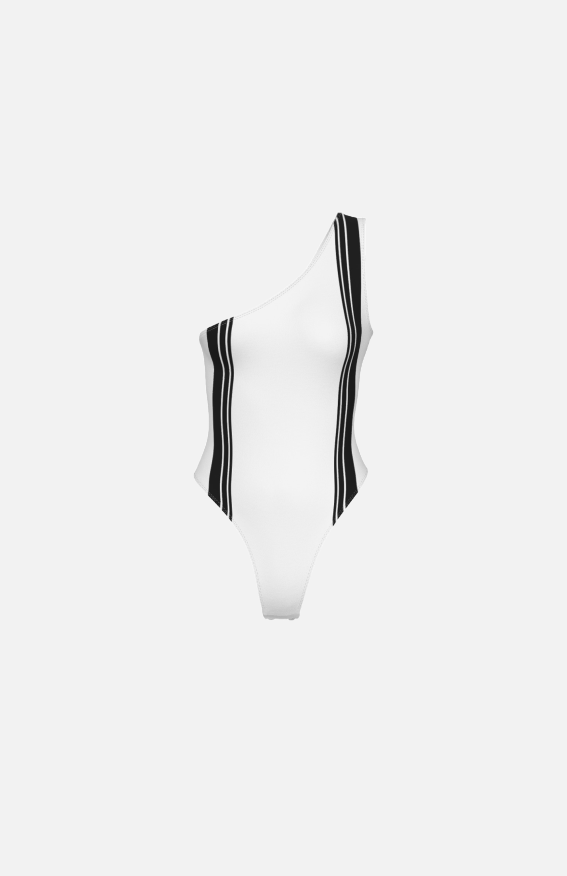 VIlla Blvd ⱯPEX Diamond Facet One-Shoulder Striped Bodysuit