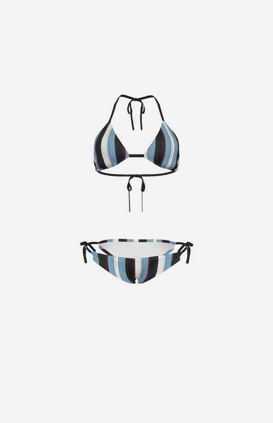 Villa Blvd Ribbon Striped Bikini