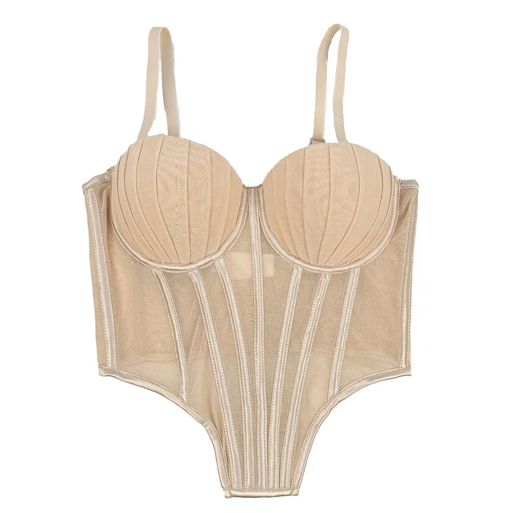 Villa Blvd Mesh Transparent Corset ☛ Multiple Colors Available ☚