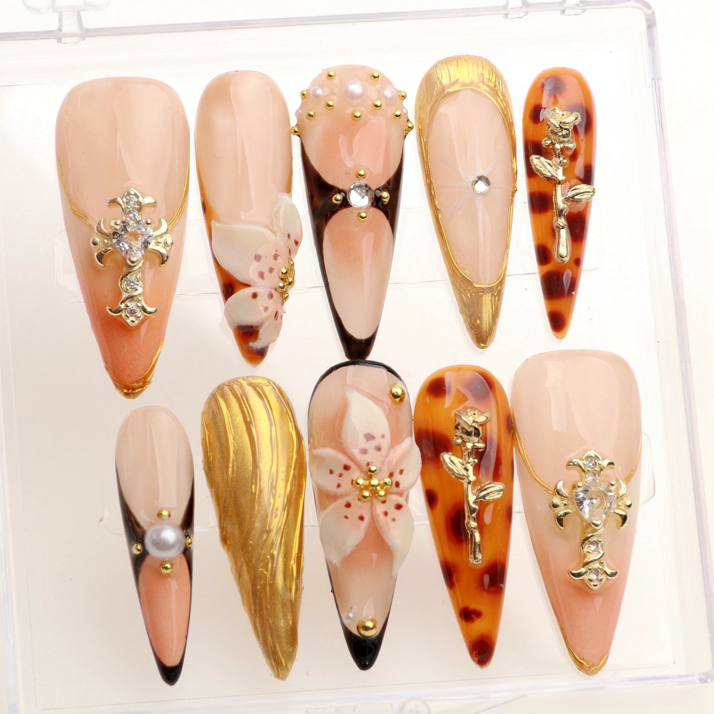 Villa Blvd Golden Cross Stiletto Luxe Set ☛ Multiple Sizes Available ☚