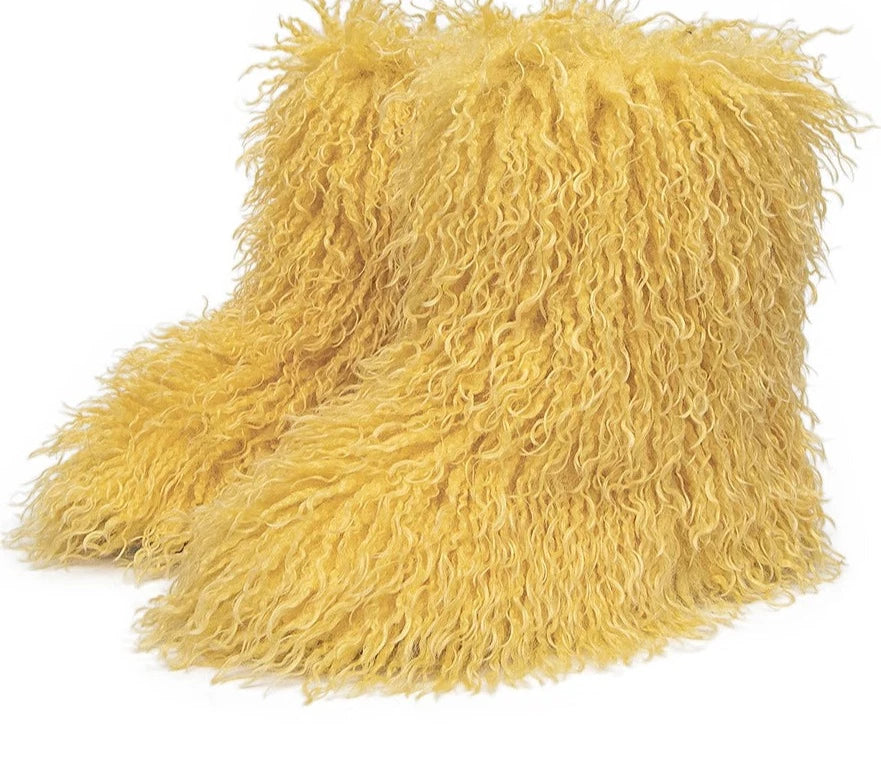Villa Blvd Furry Mongolian Faux Fur Boot ☛ Multiple Colors Available ☚