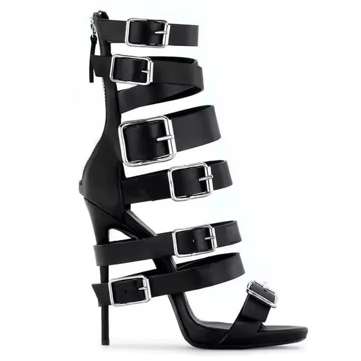 Villa Blvd All Metal Buckle Strap Sandals