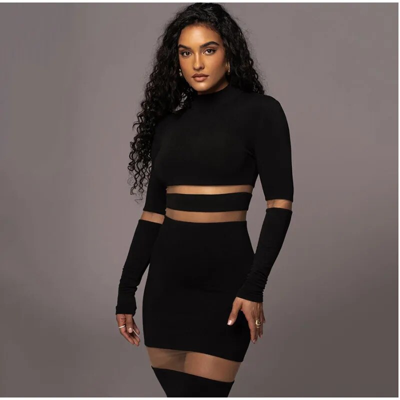 panel bodycon dress