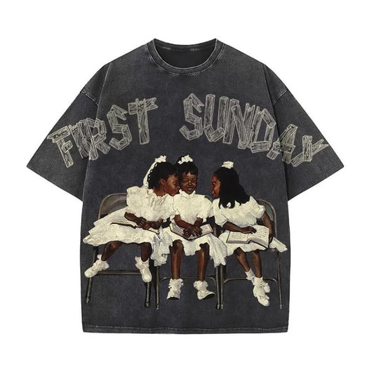 Villa Blvd First Sunday Acid Washed T-Shirt ☛ Multiple Colors Available ☚