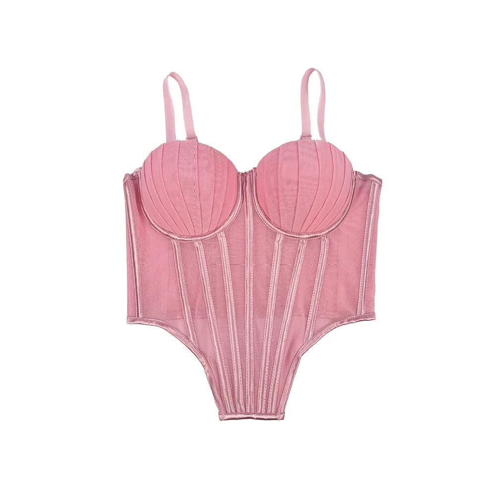 Villa Blvd Mesh Transparent Corset ☛ Multiple Colors Available ☚