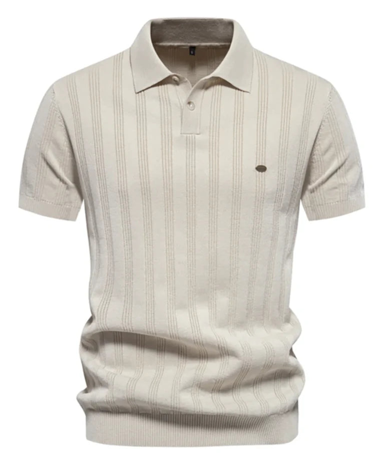 Villa Blvd Ribbed Knit Textured Polo Shirts ☛ Multiple Colors Available ☚