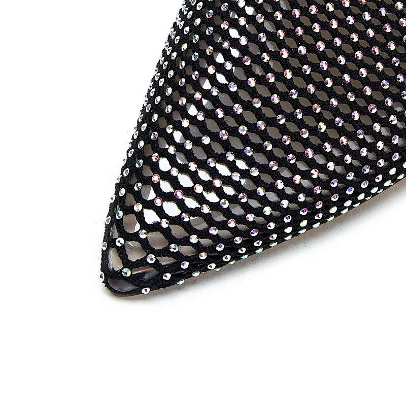 Villa Blvd Crystal Stiletto Fitted Booties