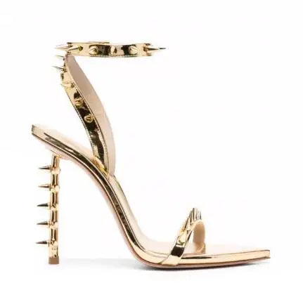 Villa Blvd Spike Studded Ankle Strap Sandals ☛ Multiple Colors Available ☚