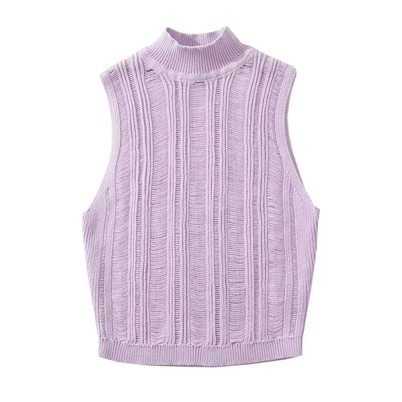 Villa Blvd Hollow Knitted Tank Top ☛ Multiple Colors Available ☚