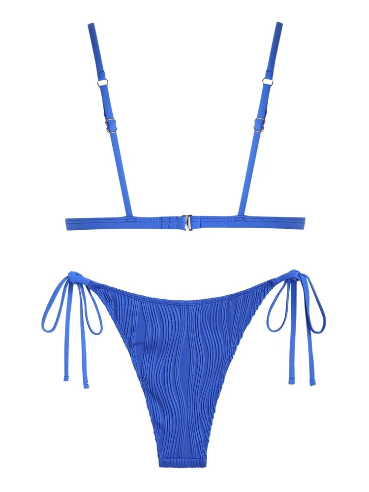 Villa Blvd Textured Wave Bikini ☛ Multiple Sizes Available ☚