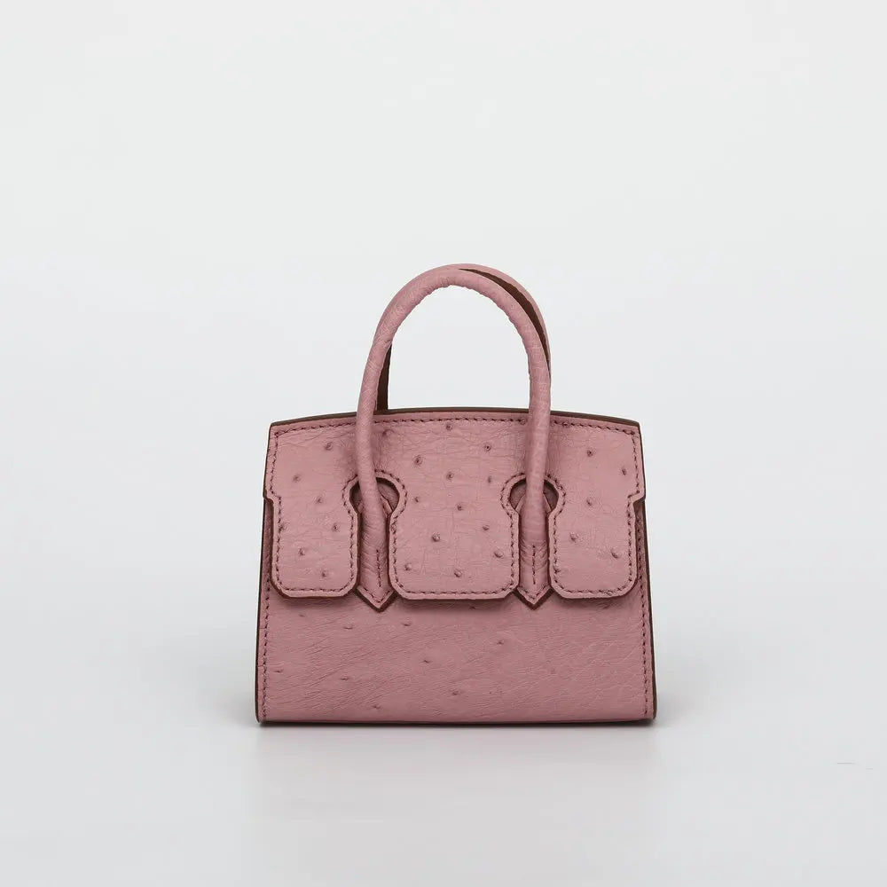 Villa Blvd Avian Struthio Leather Handbag ☛ Multiple Colors Available ☚