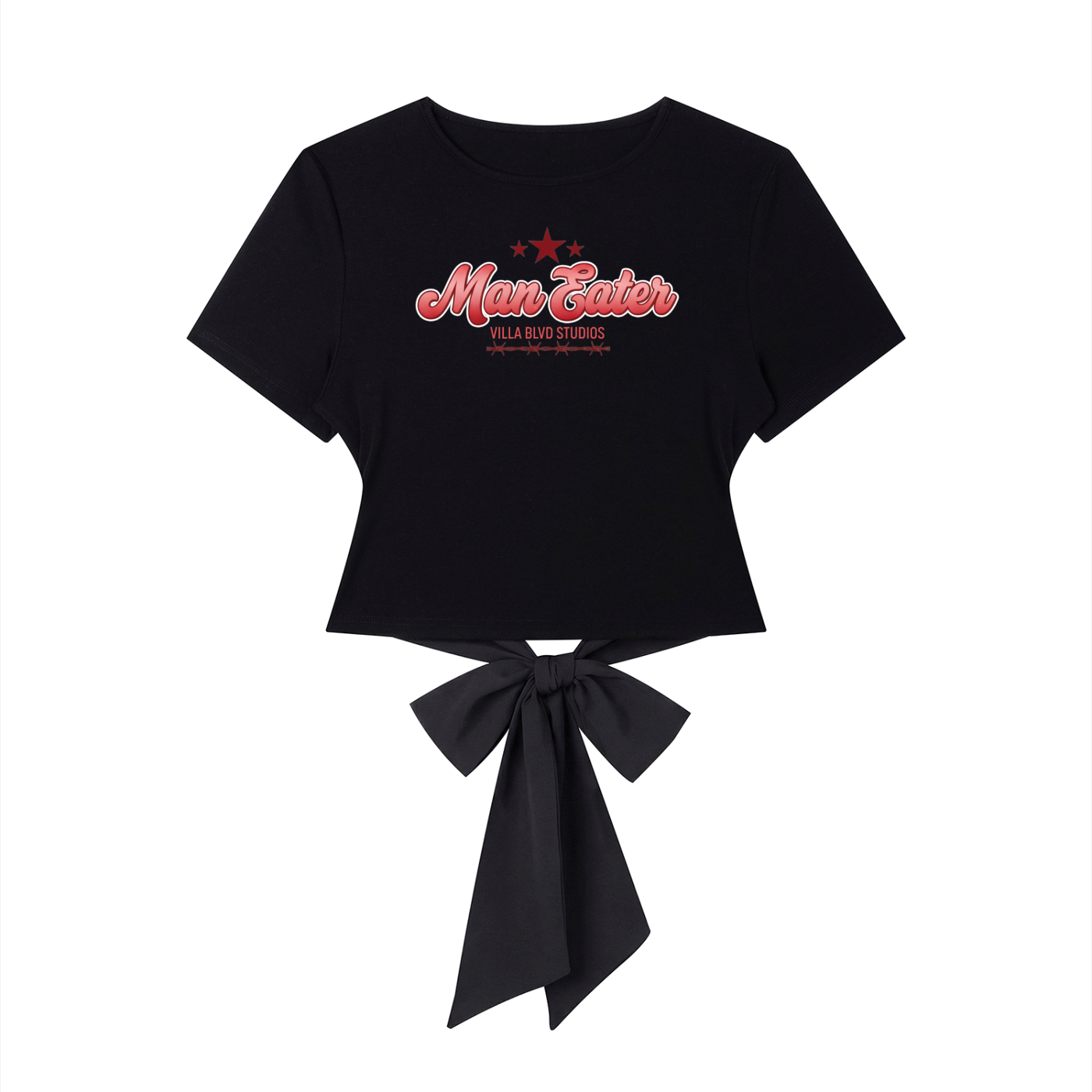 Villa Blvd Man Eater Tie Back Bow T-Shirt ☛ Multiple Colors Available ☚