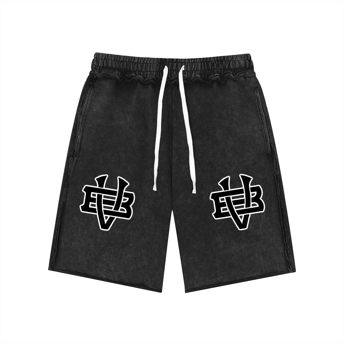 Villa Blvd Mineral Washed Raw Edge Shorts  ☛ Multiple Colors Available ☚