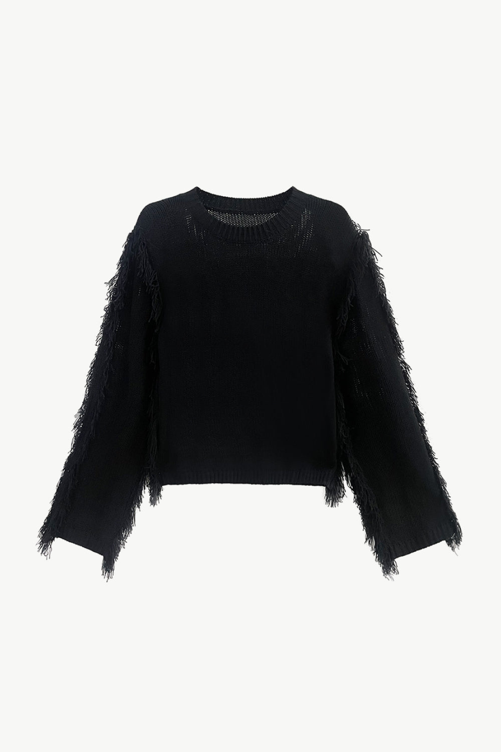 Villa Blvd Fringe Trim Knit Sweater