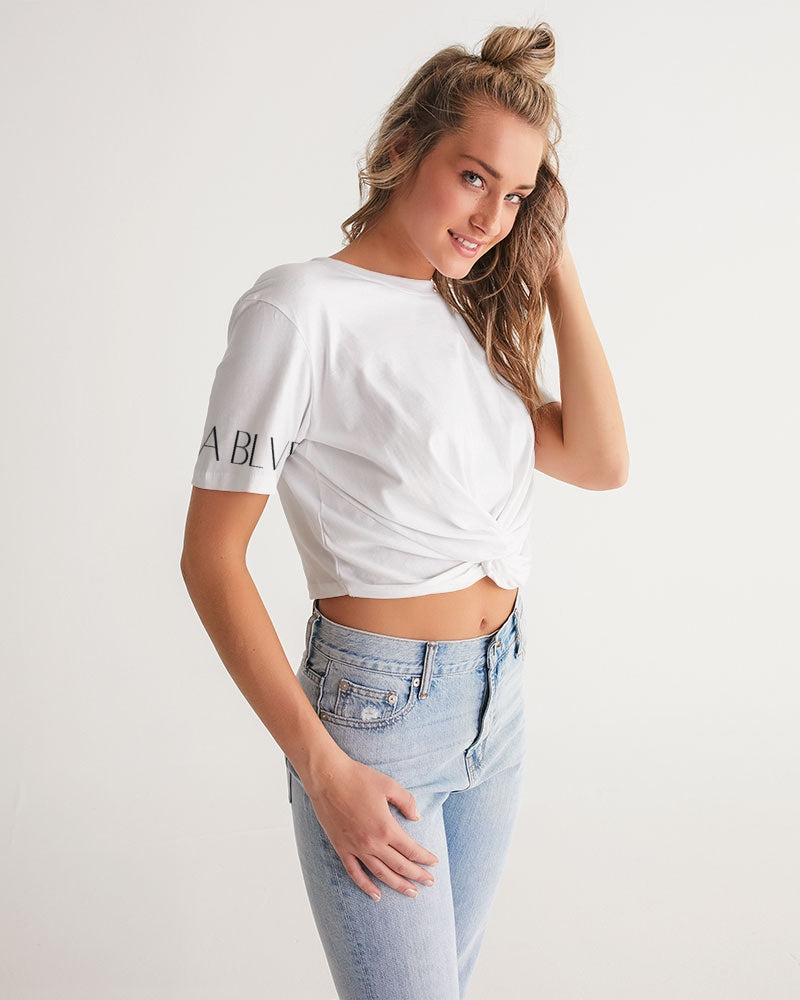 Villa Blvd Signature Twist-Front Cropped Tee